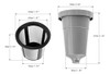 Mtsooning Taza K Reutilizable Con Filtro Inferior, 3