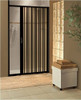 Mampara Baño Plegable Pvc Negra 130 X 1.85 2