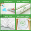 Queen Size Cooling Bamboo Waterproof Mattress Protector, 3d 1