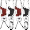 Llavero Acero Inoxidable Tipo Mosquetón 4 Unid Rojo Negro 0