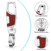 Llavero Acero Inoxidable Tipo Mosquetón 4 Unid Rojo Negro 2