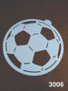 Stencil Pelota Futbol 22cm Circulo Pintura Mueble Tela X 1 0