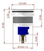 Botón Pulsador Símbolo Power Led Color Azul Ø 22mm 2