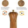 Molino De Pimienta De Madera De Acacia, Ajustable, 25 Cm De 4
