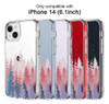 Funda Diseñada iPhone 14 Transparente Con Dibujo Bosque 5