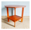 Mesa Octogonal De Pinotea Con Estante Color Bordeau 4