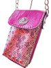 Porta Celular Rosa Cuero 0