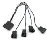 Cabo Adaptador Multi Fan Molex P/ 4 Coolers 12v Frete Grátis 6