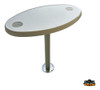 Mesa Ovalada Pvc Con Soporte 70x50x70 Cm 1