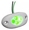 Luminaria Náutica Luz De Cortesia Branca - 4 Led Verde 12v 0