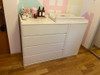Mueble Cambiador Para Bebés Con Cajones Blanco 3
