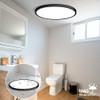 Lámpara Techo Led Luz 5000k Blanca Plafón Negro Lamp Redonda 3
