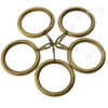 20x / Pack Ganchos De Anillo De Cortina De Cromo Para Postes 1