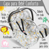 Capa Para Bebê Conforto Com Manta 100% Algodão Balão Rosa 2