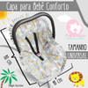 Capa Para Bebê Conforto Com Manta 100% Algodão Balão Rosa 3