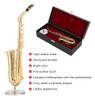Saxofone Em Miniatura Com Suporte E Estojo, Mini Saxofone 3