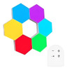 Luces X6 Led Inalámbricas Rgb Hexagonales Con Control 0