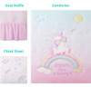 ~? La Premura Mini Crib Bedding Set Girl, Rainbow Unicorn Ba 2