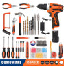 Comoware 153 Pcs Home Tool Kit Con Taladro, Juego De Herrami 1