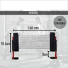 Red Ping Pong Profesional Ajustable Enrollable + 6 Pelotitas 2