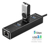 3 Puerto Usb 3,0 Gigabit Ethernet Lan Rj45 Red Adaptador Hub 5