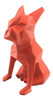 Boston Terrier Sentado Low Poly Cachorro Pet 3d Vermelho 2