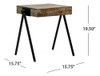 Christopher Knight Home 313612 Mesa Auxiliar, Negro + Gris 2