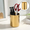 . Porta Caneta Dourado Papelaria Pincel De Maquiagem Copo 5