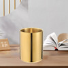 . Porta Caneta Dourado Papelaria Pincel De Maquiagem Copo 7