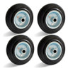 4 Roda Borracha Maciça 5 Polegada Rolamento Rolete Beltools 0