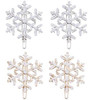 Lurrose 4 Uds Copo De Nieve Pinzas Para El Cabello Navidad N 0