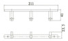 Perchero Triple Piazza - C5010 1