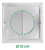 Rejilla Ventilacion 20x20 Conexión Diam 15cm. Exterior 25x25 2