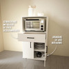 Mueble Microondas Con Grill Rack Organizador Cocina Blanco 5