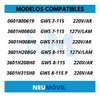 Juego De Carbones Compatible Gws 10-125 Bosch Schunk 2