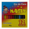 Kit 100 Cxs Giz De Cera Escolar 12 Cores 48g Magix Promoção 2