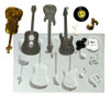 Molde De Silicone Instrumentos De Corda Biscuit Confeitaria 0