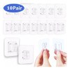 Wjq&linyuzi 10 Ganchos Adhesivos De Doble Cara Para Cocina, 2