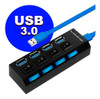 Hub Usb 3.0 4 Portas Chave On Led 5 Gbps Rápido Cabo Micro B 1