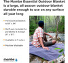 Mambe Large Essential Outdoor Blanket Red - 100% Impermeable 1