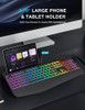 Teclado Inalámbrico Con Iluminación Y Soporte Para Teléfono 3