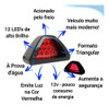Luz Freio Lanterna Universal Vermelho Led Brake Light 12v 1