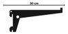 Suporte Cremalheira Simples Preto 30cm Para Prateleira 1