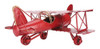 Modelo De Brinquedo De Avião De Ferro Vermelho Vintage Bipla 0