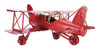 Modelo De Brinquedo De Avião De Ferro Vermelho Vintage Bipla 4