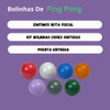 Kit-10 Bolas Bolinhas De Ping Pong Pacote Artesanato Básica 5