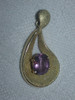 -- Colgante -- Oro 18 K Con Amethista 0