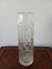 Antiguo Florero De Cristal Tallado - 33.5 Cms 0