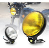 * Farol Retrô Redondo De Metal Para Motocicleta Com Suporte 1