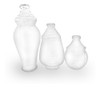 Set 3 Carameleras Vidrio Bombonera Candy Frascos Con Tapa 0